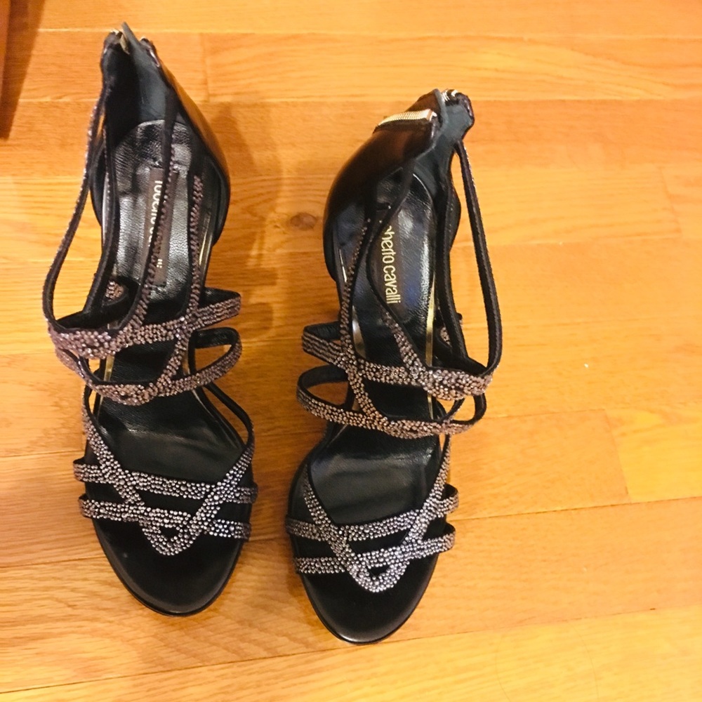 Roberto Cavalli crystal sandal- Brand new